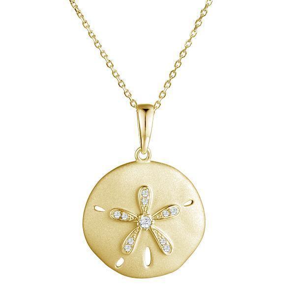 Seashore Sand Dollar Pendant- Sparkle & Jade-SparkleAndJade.com 515-11-02