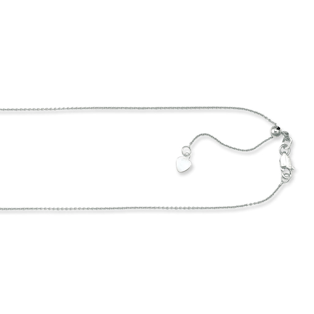 Silver 1.1mm Adjustable 30 Cable Chain"- Sparkle & Jade-SparkleAndJade.com AGRACAB030-30