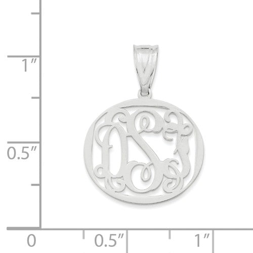 Small Oval Monogram Pendant - Sterling Silver or Solid Gold- Sparkle & Jade-SparkleAndJade.com 