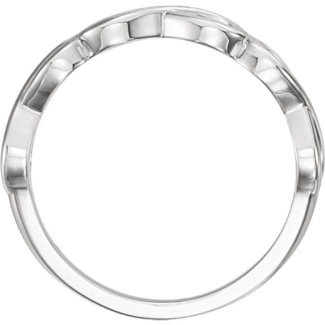 Stackable Infinity Ring in Sterling Silver or 14k White Gold- Sparkle & Jade-SparkleAndJade.com 