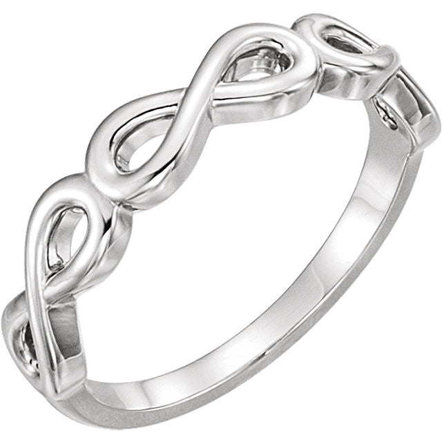 Stackable Infinity Ring in Sterling Silver or 14k Gold- Sparkle & Jade-SparkleAndJade.com 51618:105:P