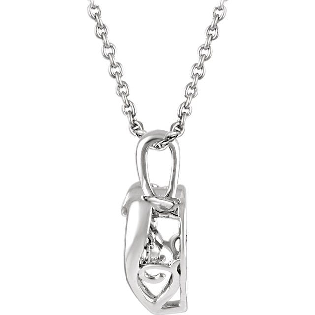Sterling Silver 1/10 CTW Diamond Heart Mystara® 18" Necklace- Sparkle & Jade-SparkleAndJade.com 651762:60000:P