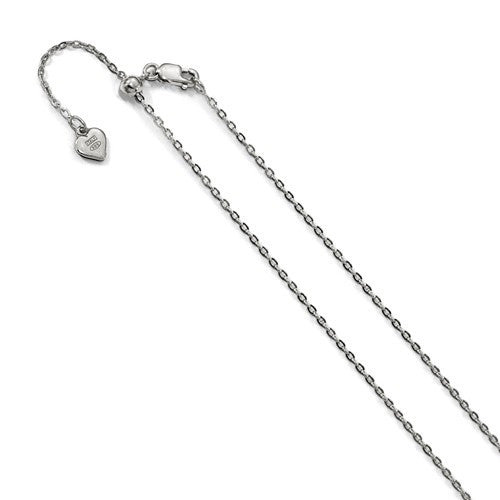 Sterling Silver 1.5mm Adjustable Cable Chain - Various Lengths- Sparkle & Jade-SparkleAndJade.com 