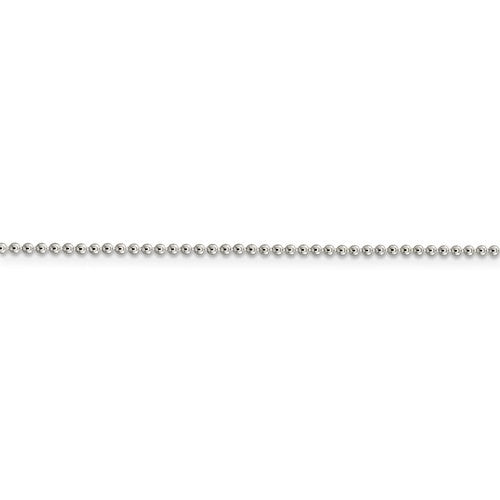 Sterling Silver 1.5mm Men's Length Beaded Chain - Various Lengths- Sparkle & Jade-SparkleAndJade.com 