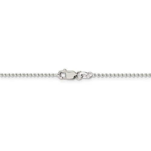 Sterling Silver 1.5mm Men's Length Beaded Chain - Various Lengths- Sparkle & Jade-SparkleAndJade.com 