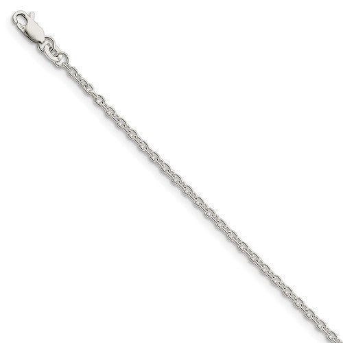Sterling Silver 2.25mm Cable Chain - 7 or 8" Bracelet- Sparkle & Jade-SparkleAndJade.com 