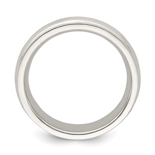 Sterling Silver 5mm Milgrain Comfort Fit Band- Sparkle & Jade-SparkleAndJade.com 