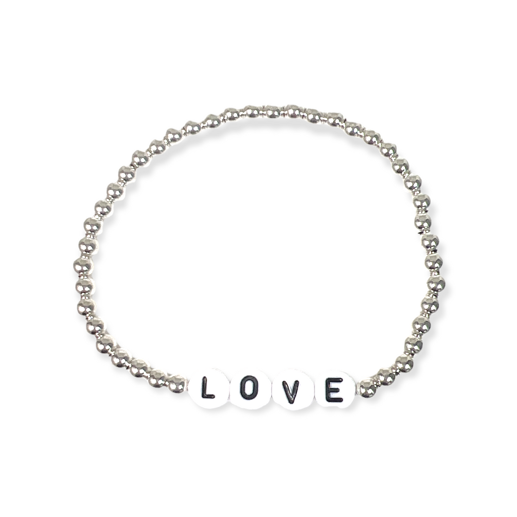 Sterling Silver "All You Need is Love" Bracelet Gift Box- Sparkle & Jade-SparkleAndJade.com DBJ-RTW-0001-SSLUV