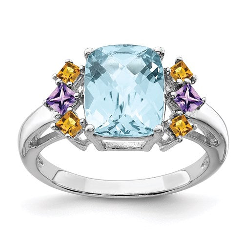 Peridot Ring, Flower Ring, Vintage Rings, Amethyst Ring, Blue Topaz Ri –  Adina Stone Jewelry