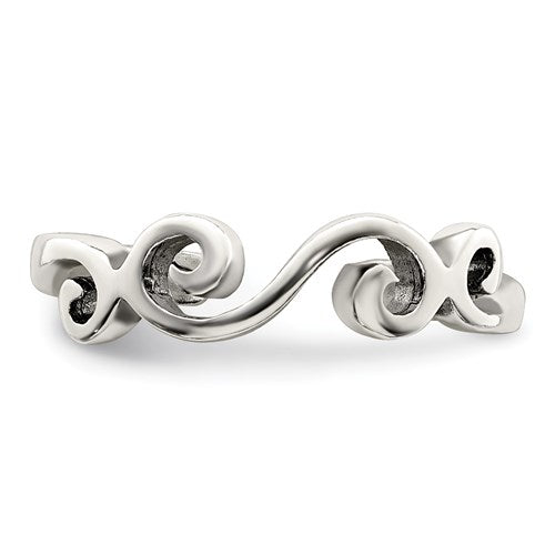 Sterling Silver Antiqued Swirl Toe Ring- Sparkle & Jade-SparkleAndJade.com QR1910