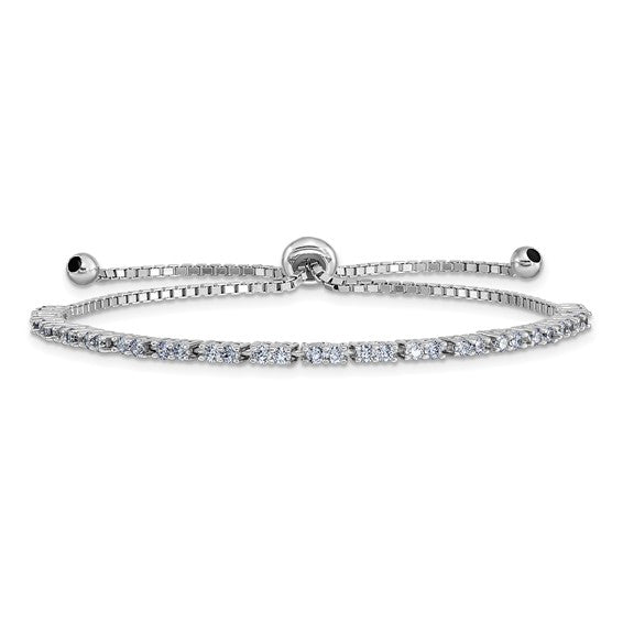 Sterling Silver Birthstone CZ Adjustable Bolo Bracelets- Sparkle & Jade-SparkleAndJade.com QG4757JUN