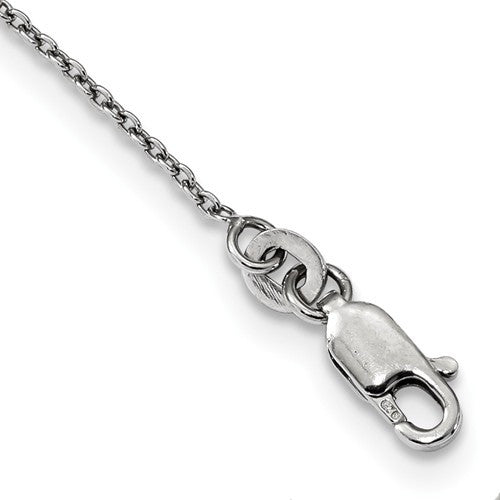 Sterling Silver Black And White Diamond Penguin Pendant Necklace- Sparkle & Jade-SparkleAndJade.com QP2286