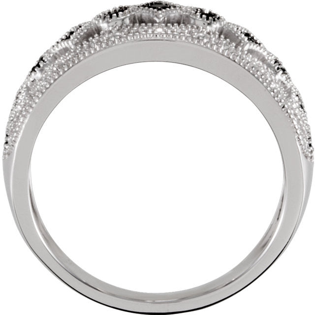 Sterling Silver Black Spinel Ring- Sparkle & Jade-SparkleAndJade.com 
