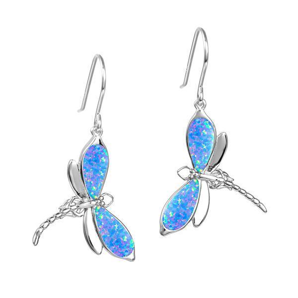 Sterling Silver Blue Opal Dragonfly Earrings by Alamea- Sparkle & Jade-SparkleAndJade.com 623-32-31