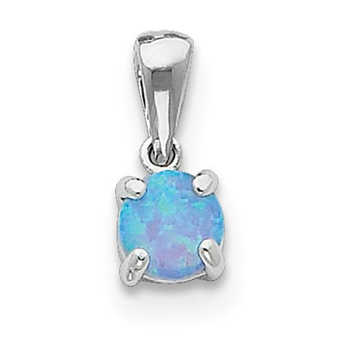 Sterling Silver Blue Opal Pendant & Earrings Set- Sparkle & Jade-SparkleAndJade.com QST205