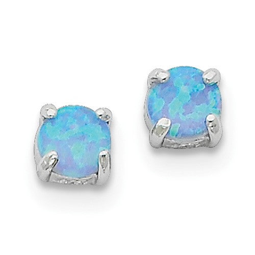 Sterling Silver Blue Opal Pendant & Earrings Set- Sparkle & Jade-SparkleAndJade.com QST205