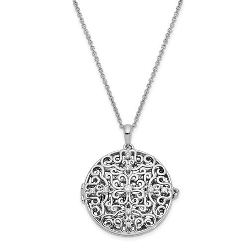 Sterling Silver CZ Do Not Let Anyone Dull Your Sparkle Necklace- Sparkle & Jade-SparkleAndJade.com QSX628