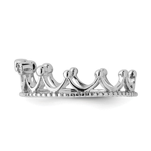 Sterling Silver CZ Eternity Crown Ring- Sparkle & Jade-SparkleAndJade.com 