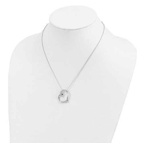 Sterling Silver CZ 'I Love You Mom' Heart Necklace with Gift Box- Sparkle & Jade-SparkleAndJade.com QSX285