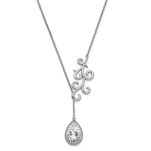 Sterling Silver CZ To My Bride Necklace- Sparkle & Jade-SparkleAndJade.com QSX619