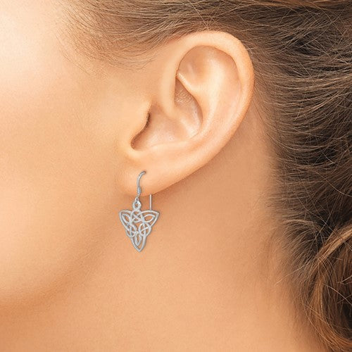 Sterling Silver Celtic Knot Dangle Earrings- Sparkle & Jade-SparkleAndJade.com QE11976