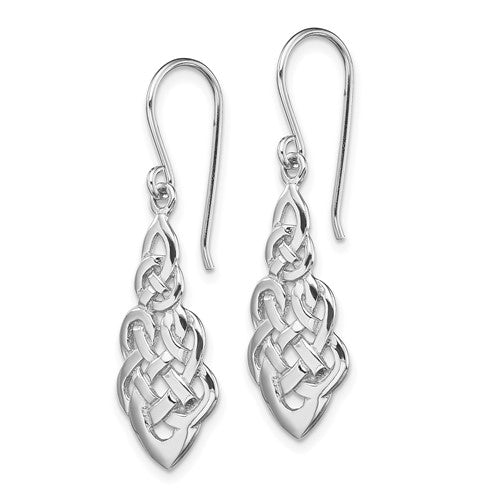 Sterling Silver Celtic Knot Dangle Earrings- Sparkle & Jade-SparkleAndJade.com QE3357