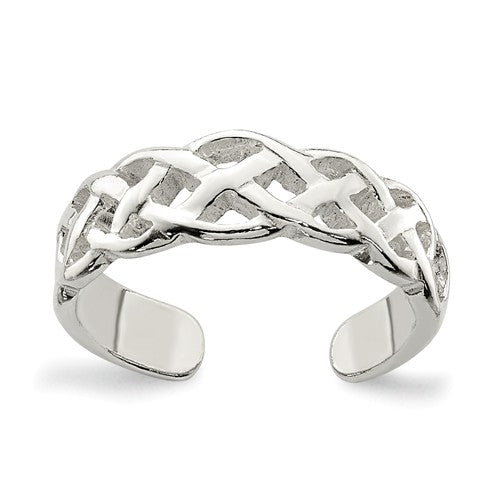 Sterling Silver Celtic Weave Toe Ring- Sparkle & Jade-SparkleAndJade.com QR851