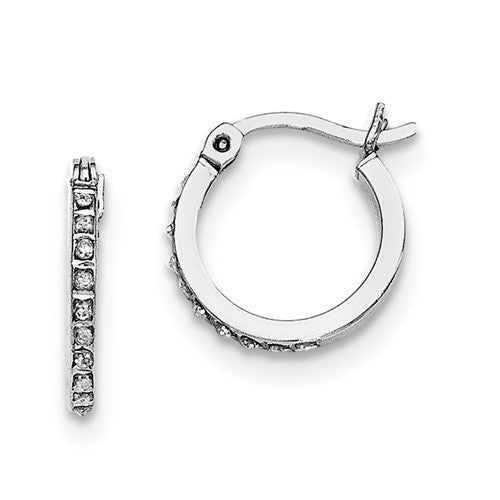 PLATINUM OVER SILVER FIGURE popular 8 HOOP EARRINGS BY DIAMOND MYSTIQUE