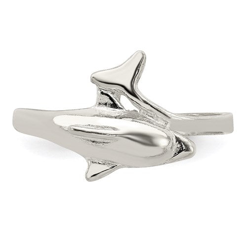 Sterling Silver Dolphin Ring- Sparkle & Jade-SparkleAndJade.com 