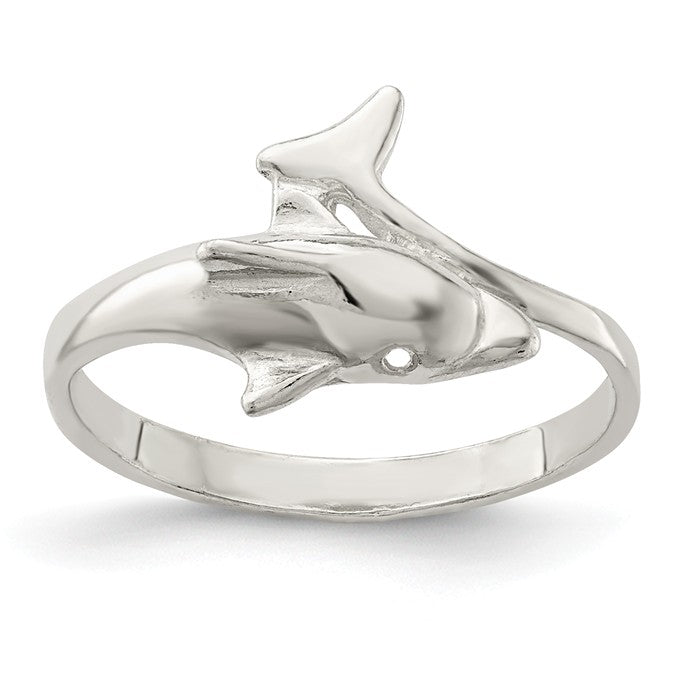 Sterling Silver Dolphin Ring- Sparkle & Jade-SparkleAndJade.com 