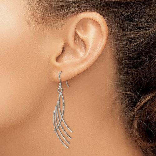 Sterling Silver Fancy Wire Dangle Earrings- Sparkle & Jade-SparkleAndJade.com QE3988