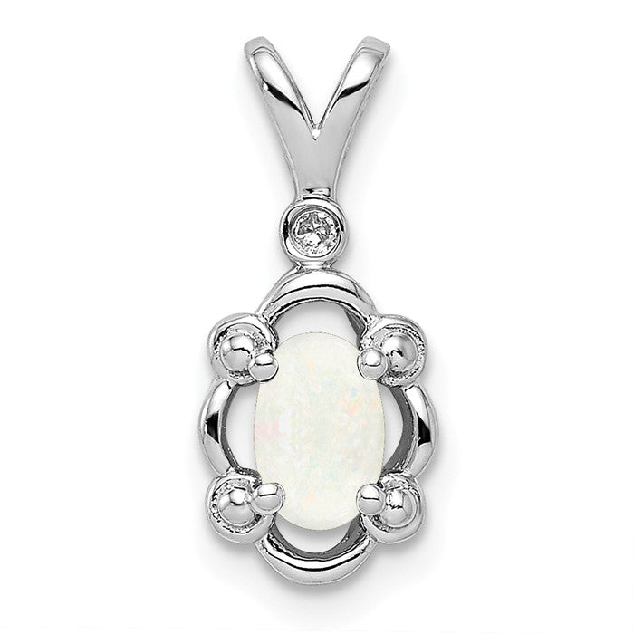 Sterling Silver Gemstone & Diamond Pendants- Sparkle & Jade-SparkleAndJade.com QBPD21OCT