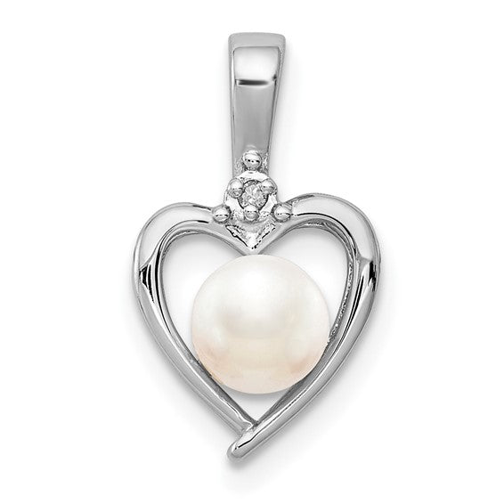 Sterling Silver Gemstone and Diamond Heart Pendants- Sparkle & Jade-SparkleAndJade.com QBPD19JUN