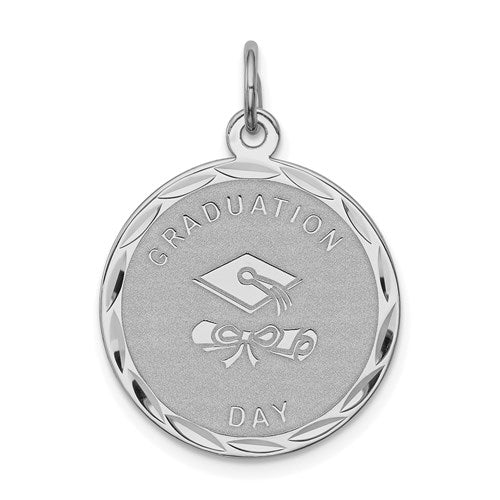 Sterling Silver Graduation Day Charm 20mm - Engravable 28.00 USD