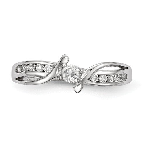 Sterling Silver Infinity Inspired ByPass Promise Ring- Sparkle & Jade-SparkleAndJade.com 