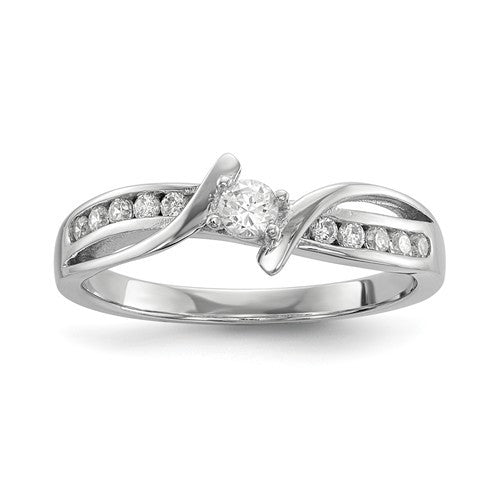Sterling Silver Infinity Inspired ByPass Promise Ring- Sparkle & Jade-SparkleAndJade.com 