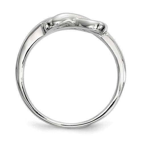 Sterling Silver Infinity Solid Band Love Knot Ring- Sparkle & Jade-SparkleAndJade.com 