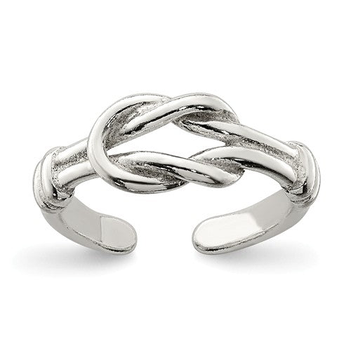 Sterling Silver Knot Toe Ring- Sparkle & Jade-SparkleAndJade.com QR831
