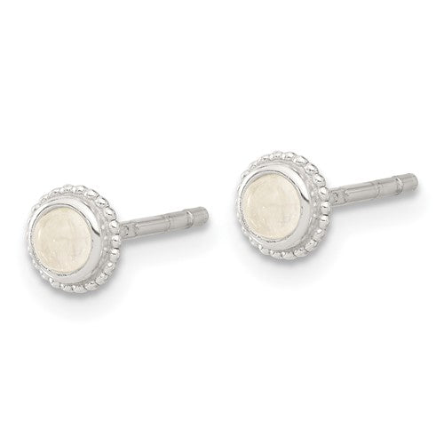 Sterling Silver Moonstone Earrings- Sparkle & Jade-SparkleAndJade.com QE17425