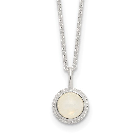 Sterling Silver Natural Moonstone Multi Stone popular Pendant Necklace