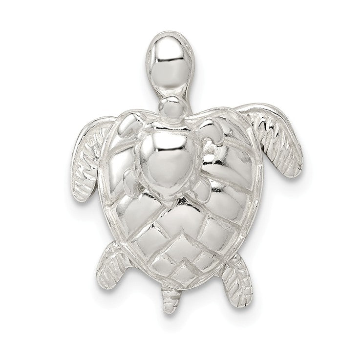 Sterling Silver Mother & Movable Baby Turtle Pendant- Sparkle & Jade-SparkleAndJade.com QC6309