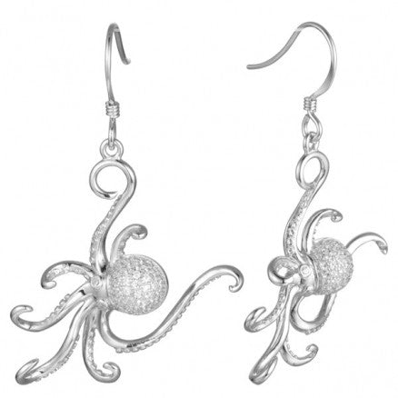 Sterling Silver Octopus Earrings by Alamea- Sparkle & Jade-SparkleAndJade.com 479-12-01