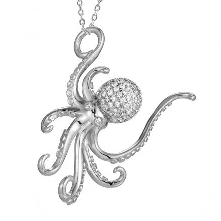 Sterling Silver Octopus Pendant by Alamea- Sparkle & Jade-SparkleAndJade.com 479-11-01