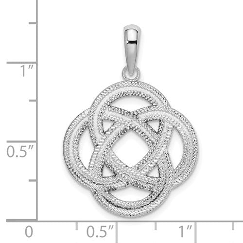 Sterling Silver Polished Celtic Circle Eternity Knot Pendant- Sparkle & Jade-SparkleAndJade.com QC10111