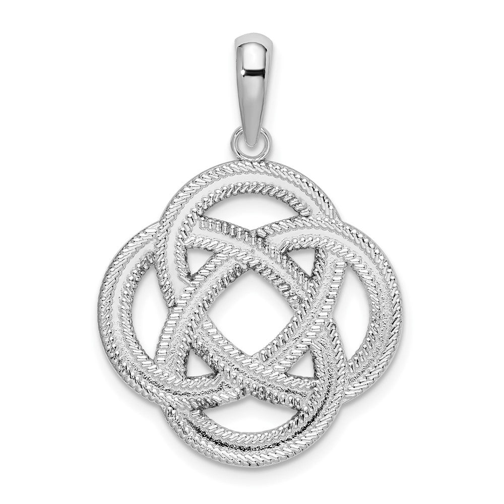 Sterling Silver Polished Celtic Circle Eternity Knot Pendant- Sparkle & Jade-SparkleAndJade.com QC10111