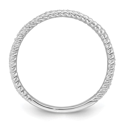 Sterling Silver Roped Infinity CZ Band- Sparkle & Jade-SparkleAndJade.com 