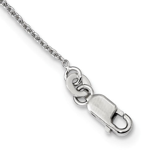 Sterling Silver Rose Gold-Plated CZ Polished Heart Awareness Necklace- Sparkle & Jade-SparkleAndJade.com QMP1125-18