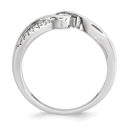 Sterling Silver Round CZ Infinity Inspired Ring- Sparkle & Jade-SparkleAndJade.com 