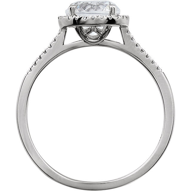 Sterling Silver Round Gemstone & .01 CTW Diamond Halo-Style Rings- Sparkle & Jade-SparkleAndJade.com 