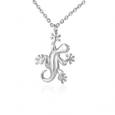 Sterling Silver Small Gecko Alamea Hawaii Pendant